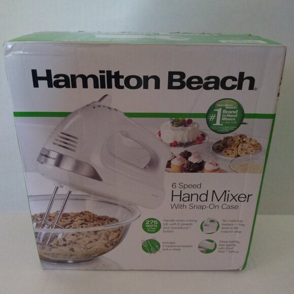 Hamilton Beach 6-Speed Hand Mixer 62629 in White - Picture 1 of 5